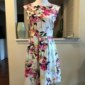 Floral Fit & Flare Dress - Size 12